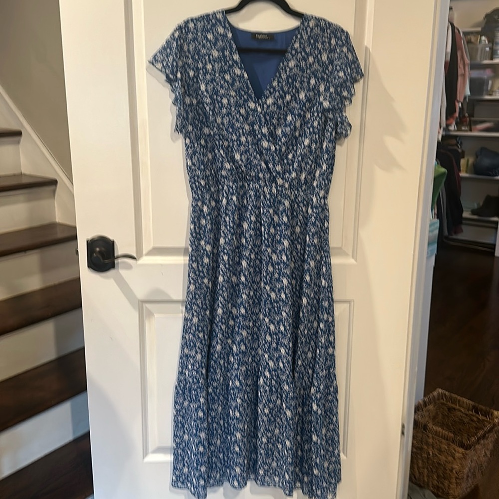 Floral Boho Dress Wrap V Neck